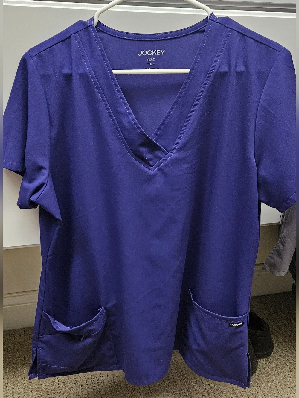Jockey Purple V-Neck Scrub Top